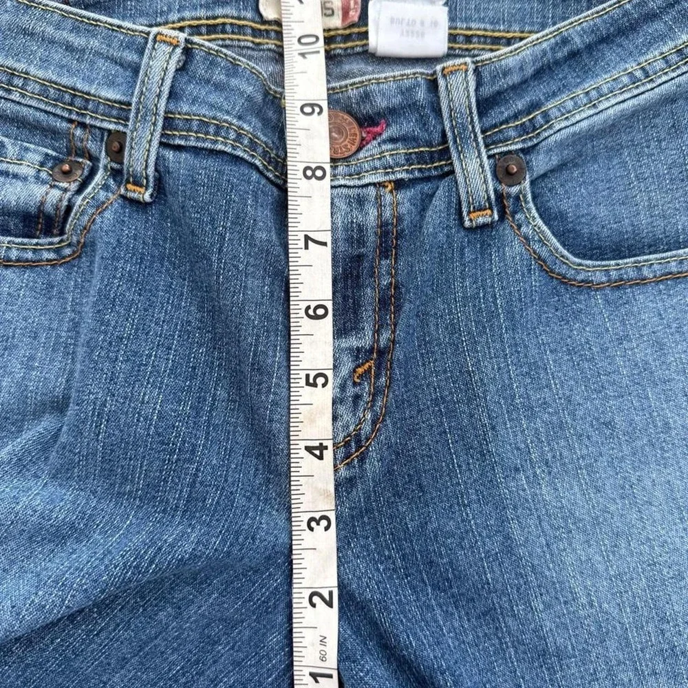 vintage levis 501 boot cut blue cotton spandex jeans women's size 5 western
